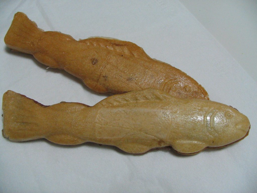 鮎の天ぷらもなかの開封時の画像